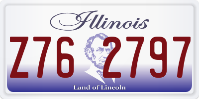 IL license plate Z762797