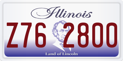 IL license plate Z762800