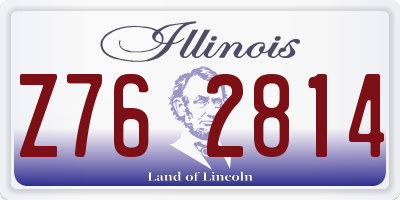 IL license plate Z762814