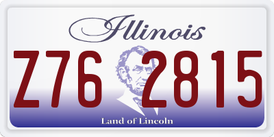 IL license plate Z762815