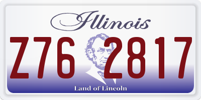 IL license plate Z762817
