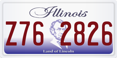 IL license plate Z762826