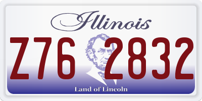 IL license plate Z762832