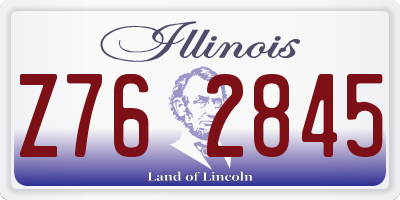 IL license plate Z762845
