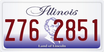 IL license plate Z762851
