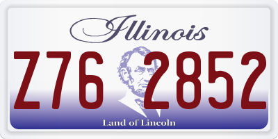 IL license plate Z762852