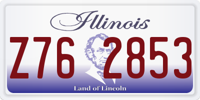 IL license plate Z762853