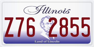 IL license plate Z762855