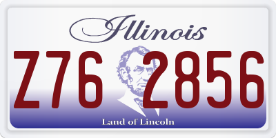 IL license plate Z762856