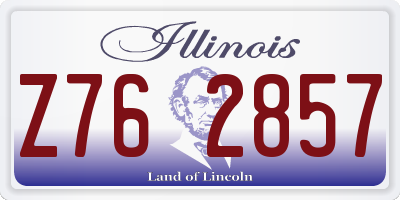 IL license plate Z762857