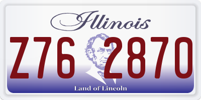 IL license plate Z762870