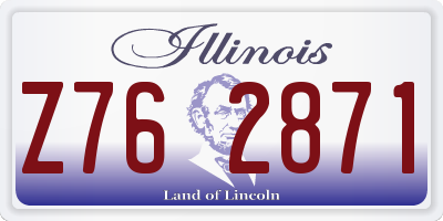 IL license plate Z762871