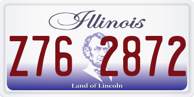 IL license plate Z762872