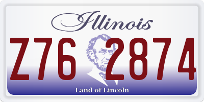 IL license plate Z762874