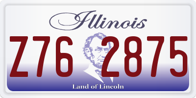 IL license plate Z762875