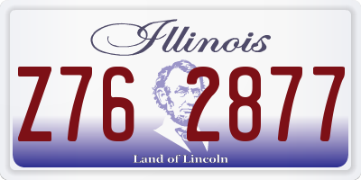 IL license plate Z762877