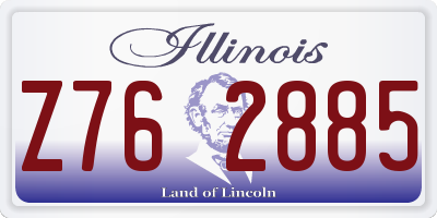 IL license plate Z762885