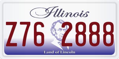 IL license plate Z762888