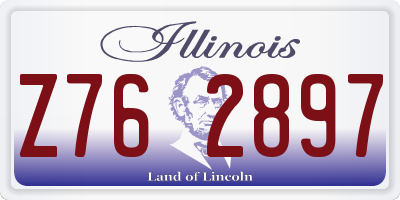 IL license plate Z762897