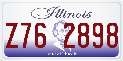 IL license plate Z762898