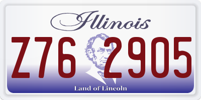 IL license plate Z762905