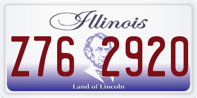IL license plate Z762920