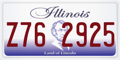 IL license plate Z762925