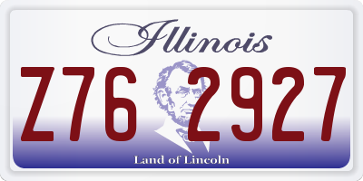 IL license plate Z762927