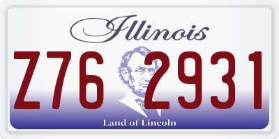 IL license plate Z762931