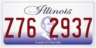 IL license plate Z762937