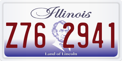IL license plate Z762941