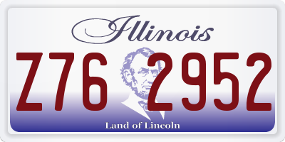 IL license plate Z762952