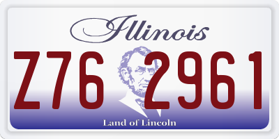IL license plate Z762961