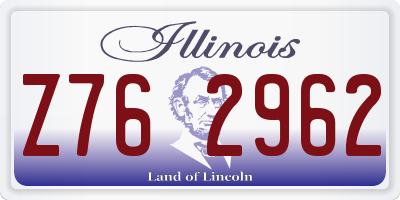 IL license plate Z762962