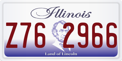 IL license plate Z762966