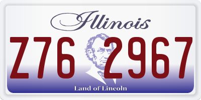 IL license plate Z762967