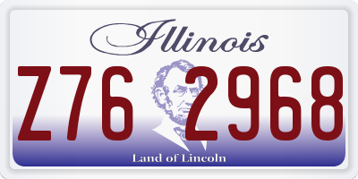 IL license plate Z762968