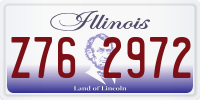 IL license plate Z762972