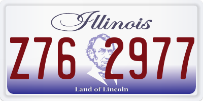 IL license plate Z762977