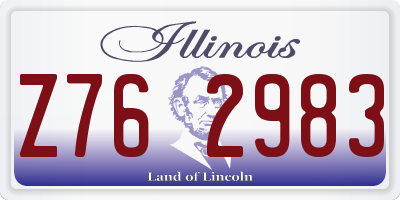 IL license plate Z762983