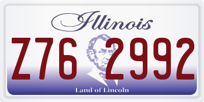 IL license plate Z762992