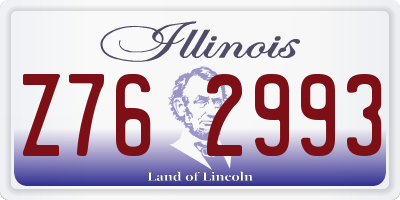 IL license plate Z762993