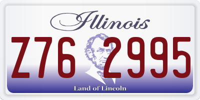 IL license plate Z762995