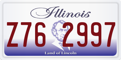 IL license plate Z762997