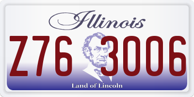 IL license plate Z763006