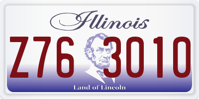 IL license plate Z763010