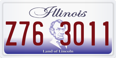 IL license plate Z763011