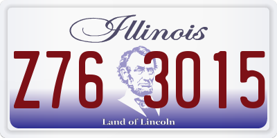 IL license plate Z763015