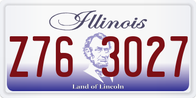 IL license plate Z763027