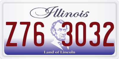 IL license plate Z763032